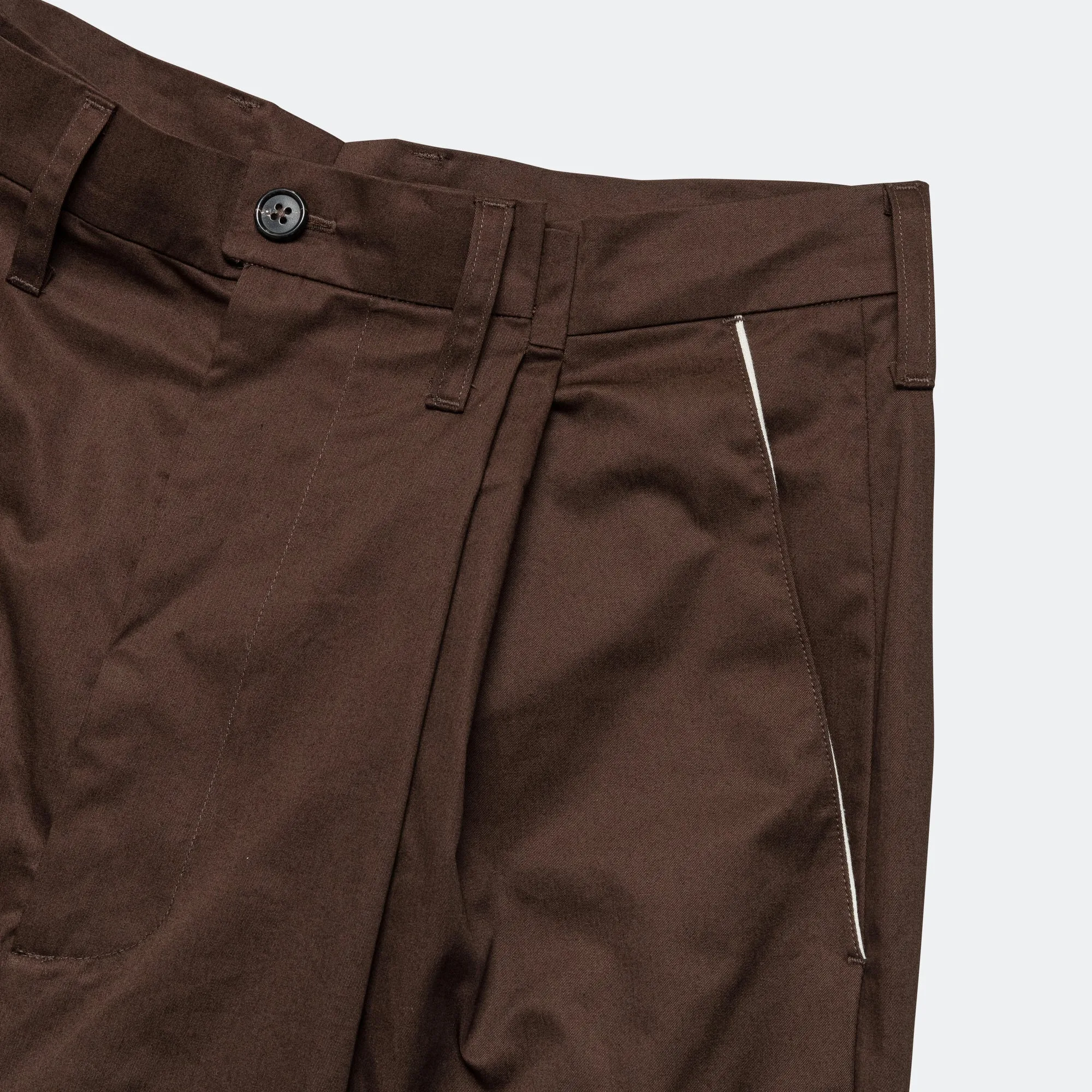 Suit Pants - Cotton Twill Suiting Brown