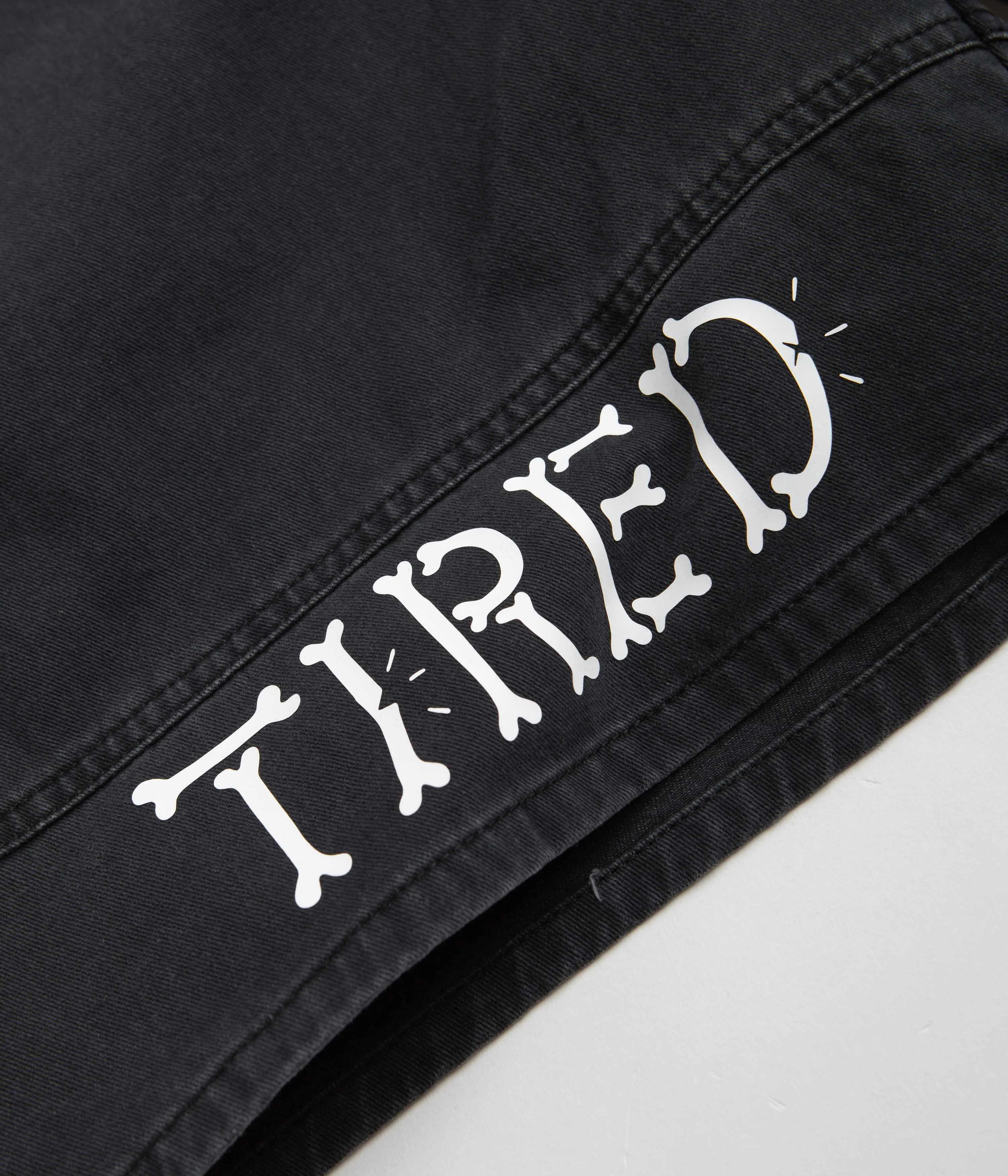 Tired Broken Bones Shorts - Washed Black