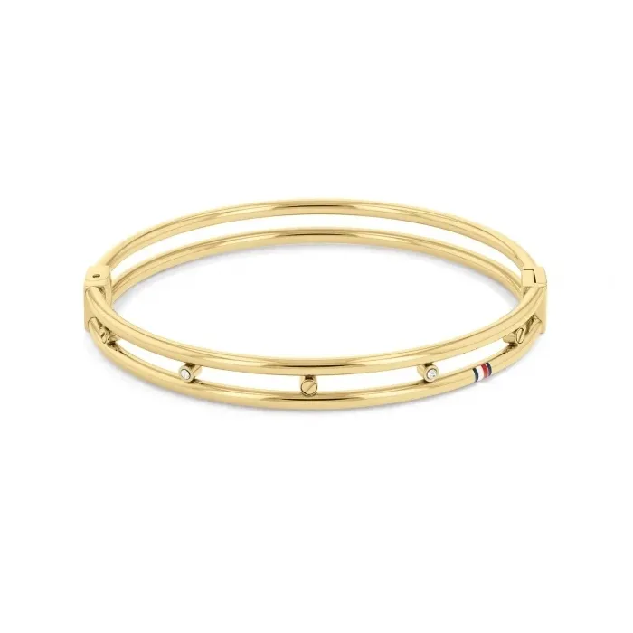 Tommy Hilfiger Ladies Yellow Gold Plated Bangle 2780611