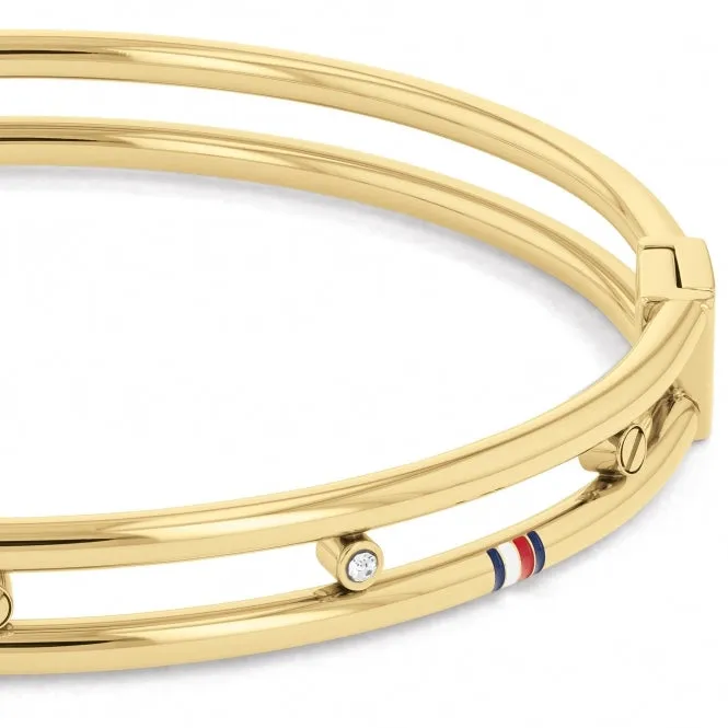 Tommy Hilfiger Ladies Yellow Gold Plated Bangle 2780611