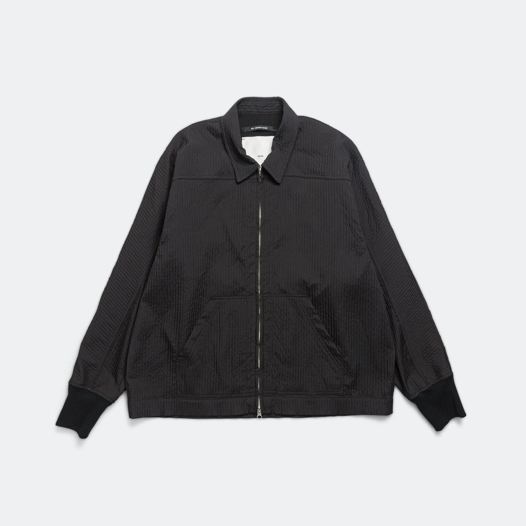 Track Jacket - Black Double Weave Stripe