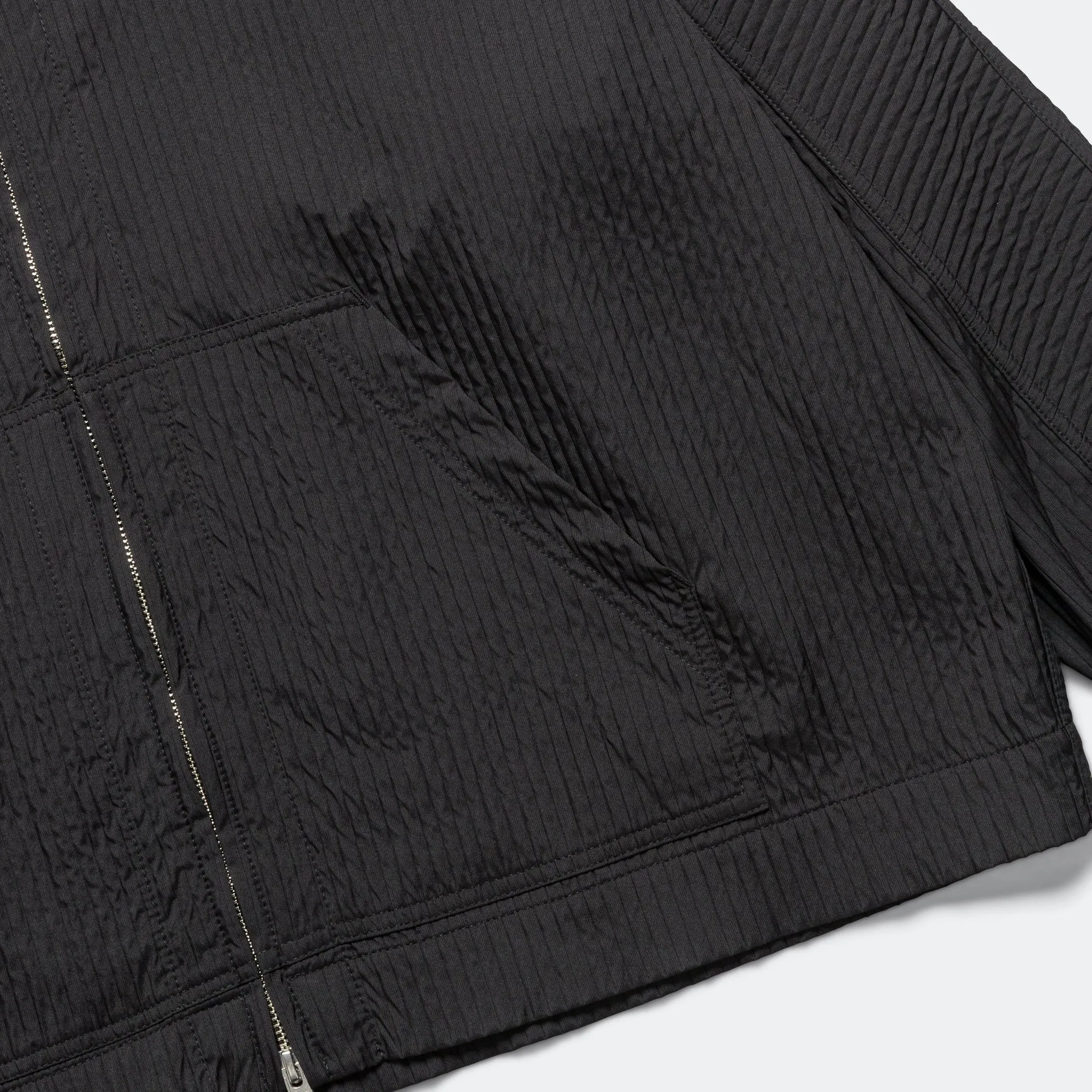 Track Jacket - Black Double Weave Stripe