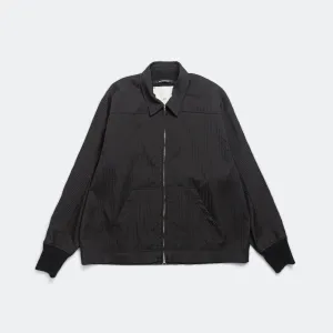 Track Jacket - Black Double Weave Stripe