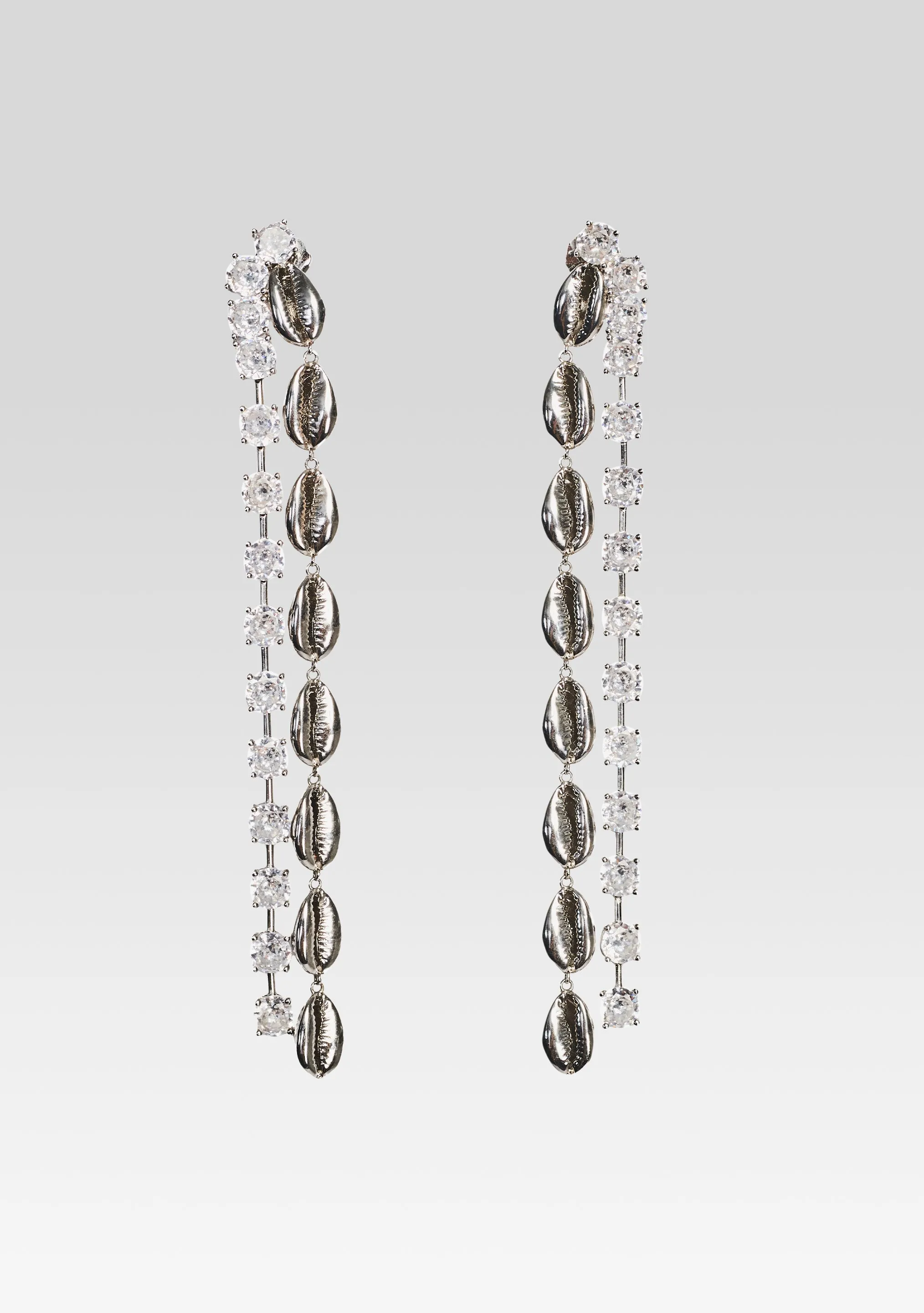 Tyde Crystal Shell Drop Earrings