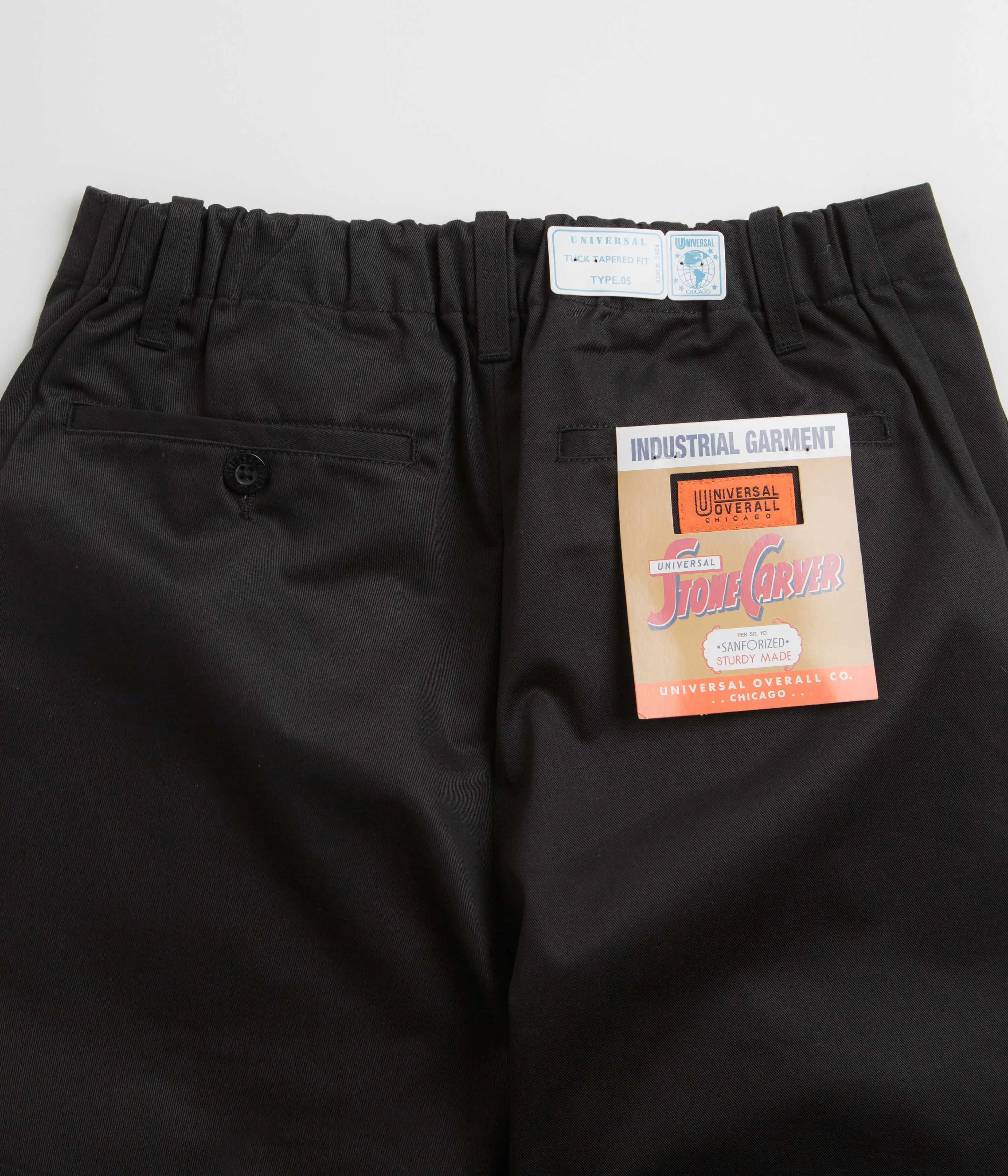 Universal Overall Type.05 Tuck Tapered Pants - Black