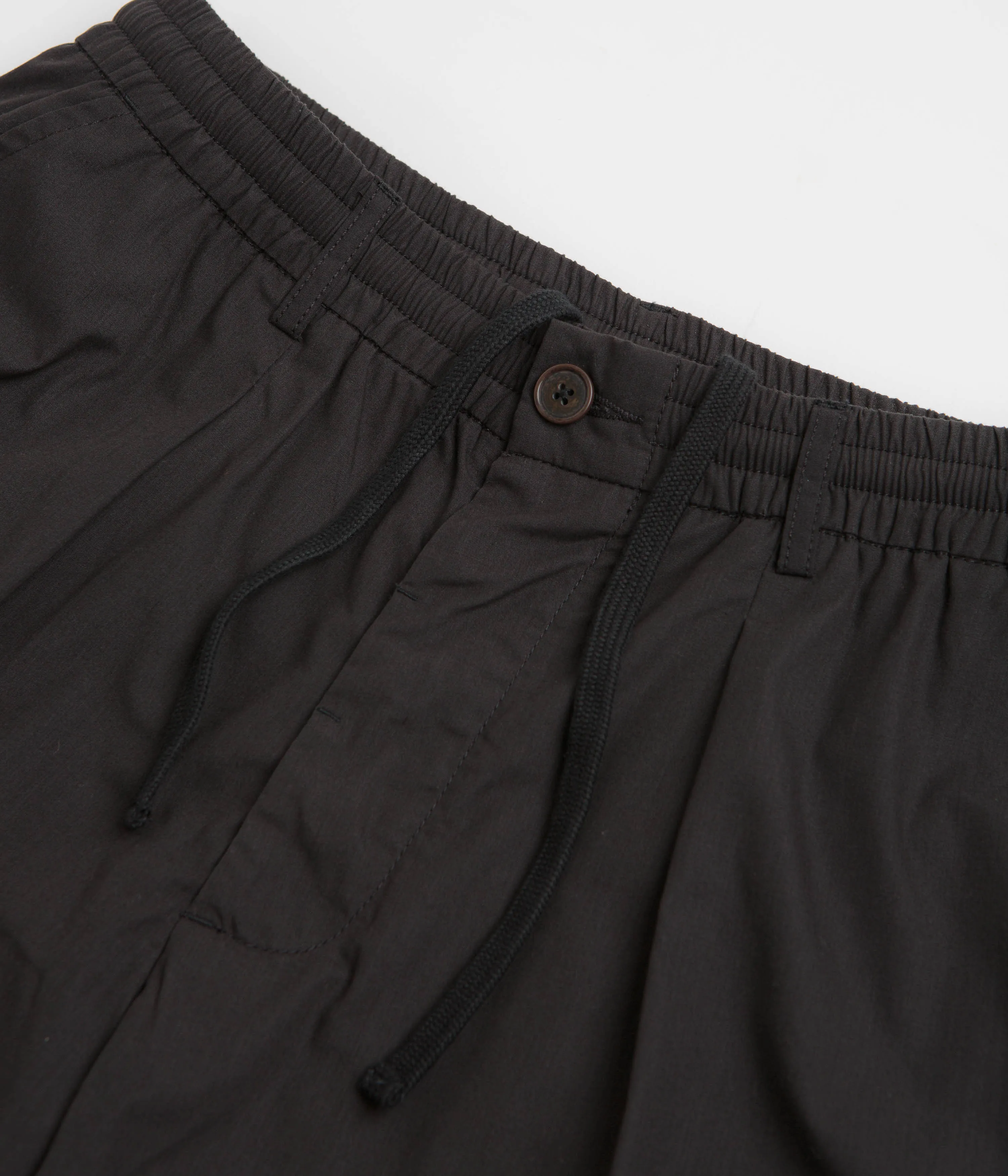 Universal Works Pleated Track Shorts - Black