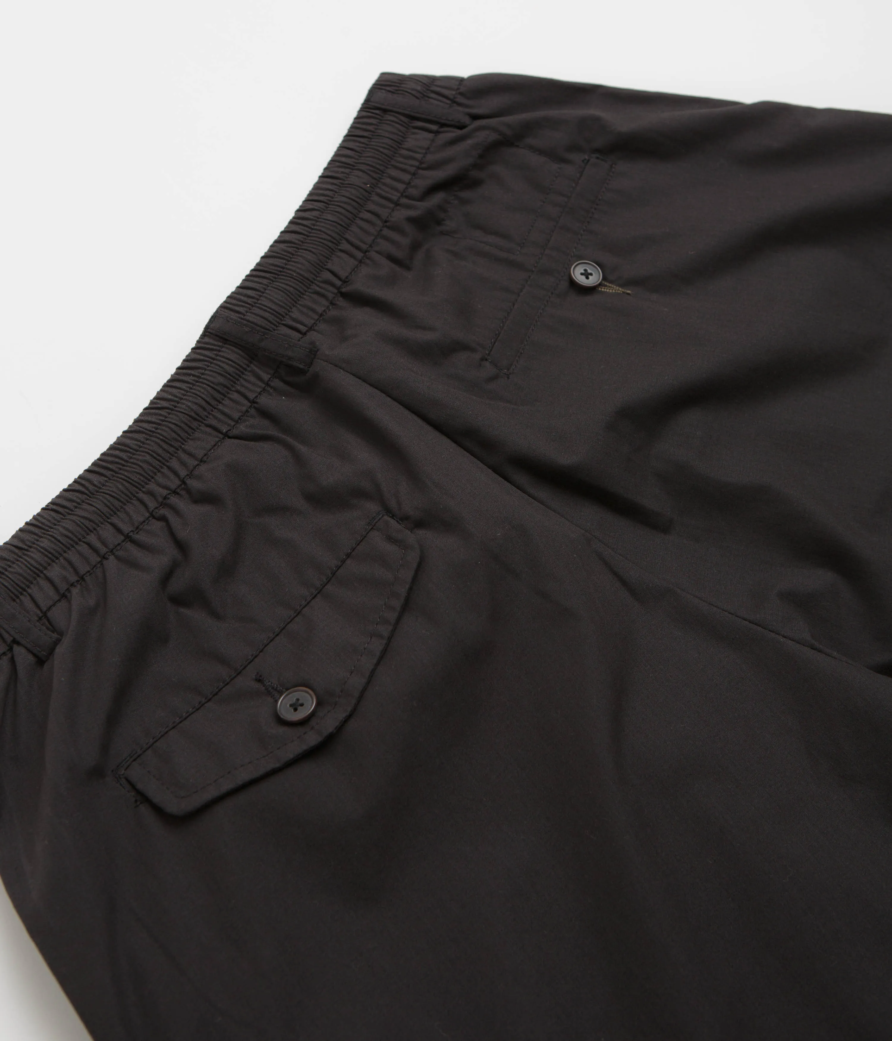 Universal Works Pleated Track Shorts - Black
