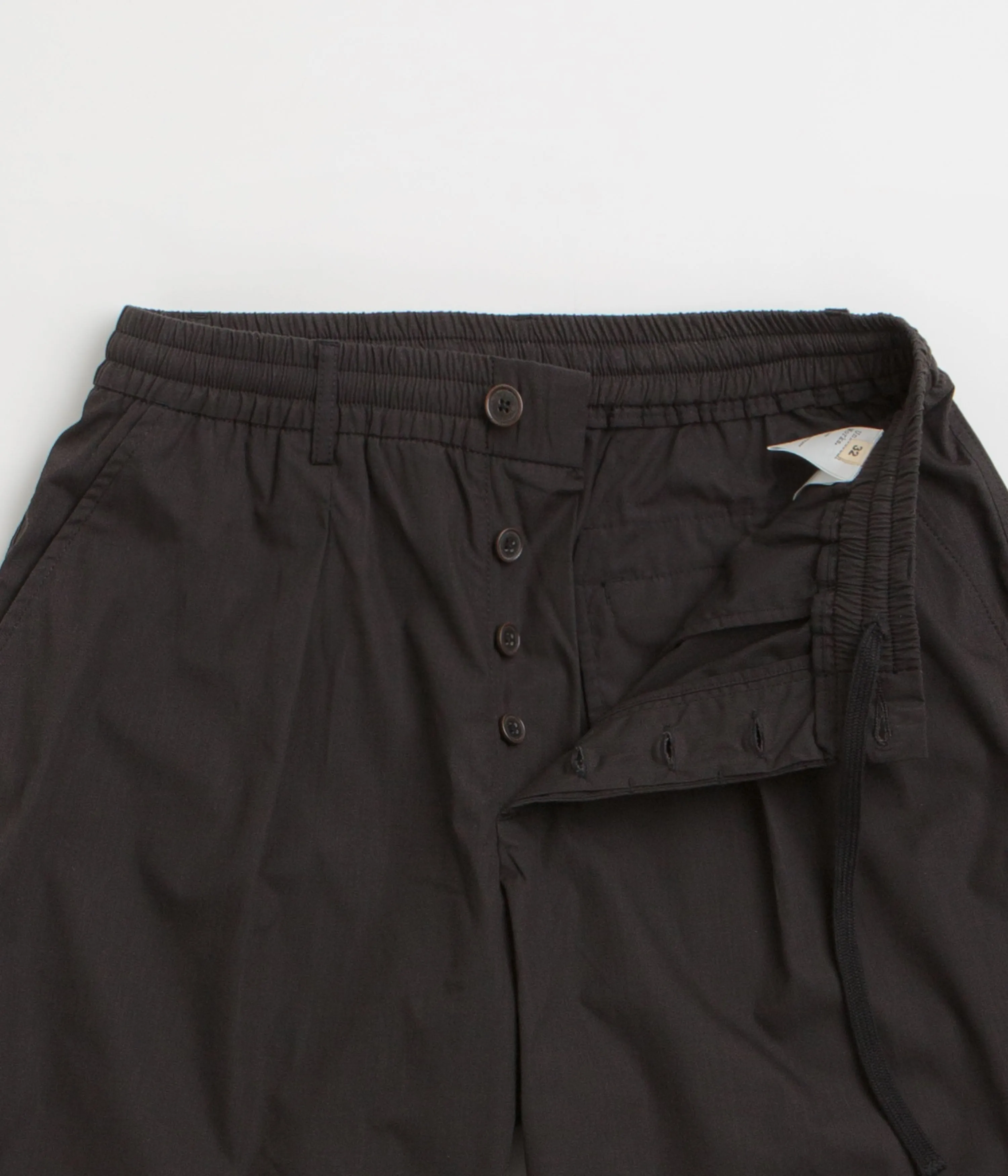 Universal Works Pleated Track Shorts - Black