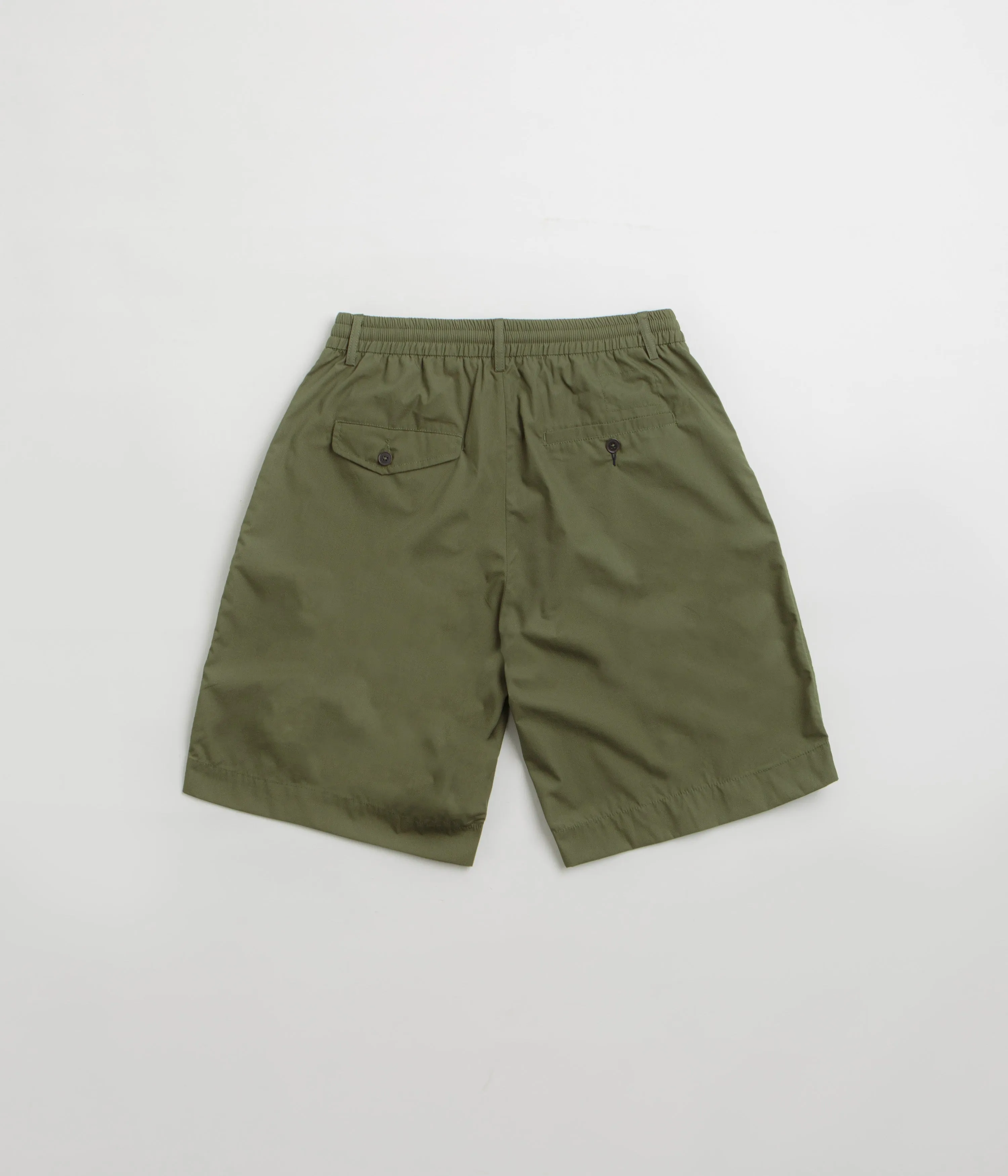 Universal Works Pleated Track Shorts - Olive