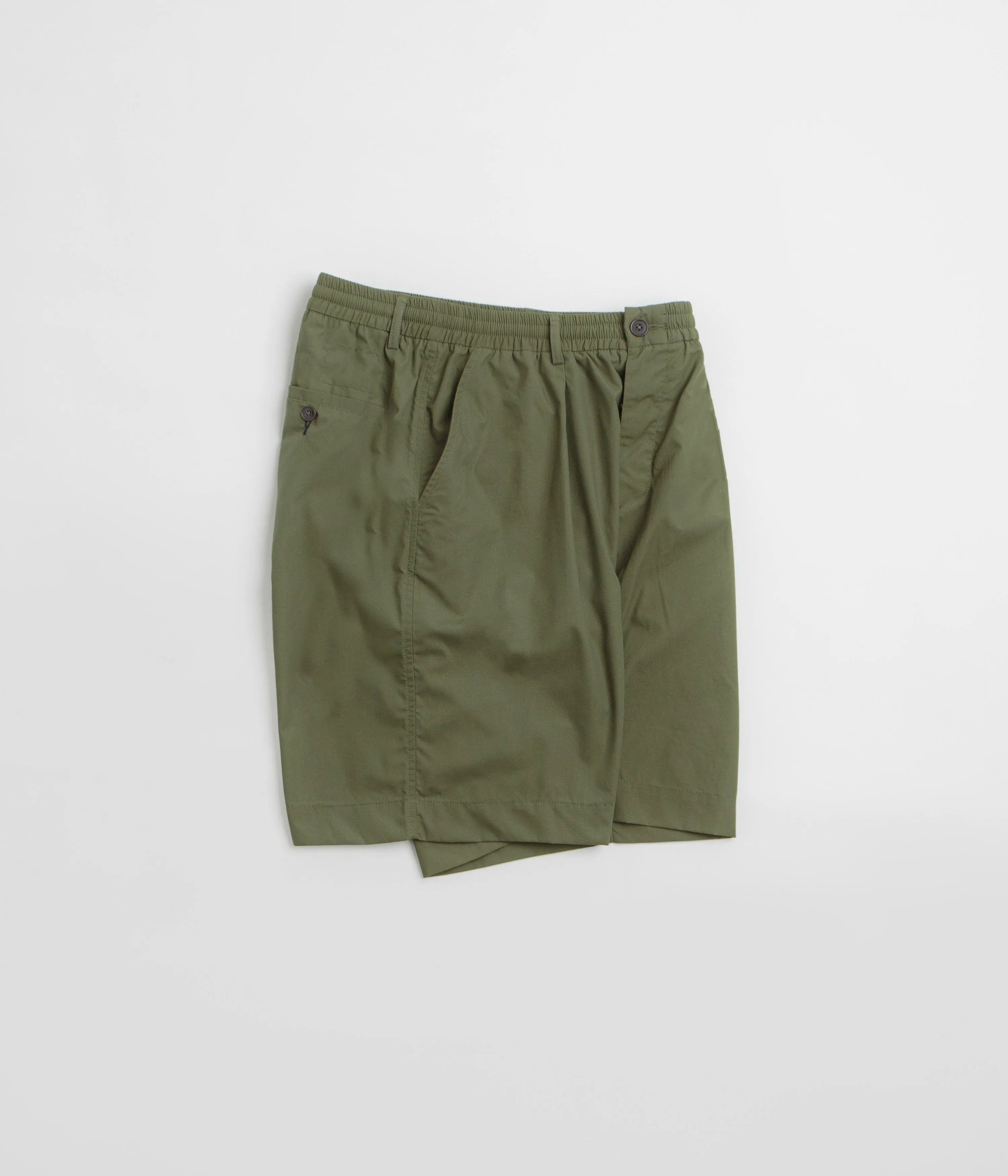 Universal Works Pleated Track Shorts - Olive