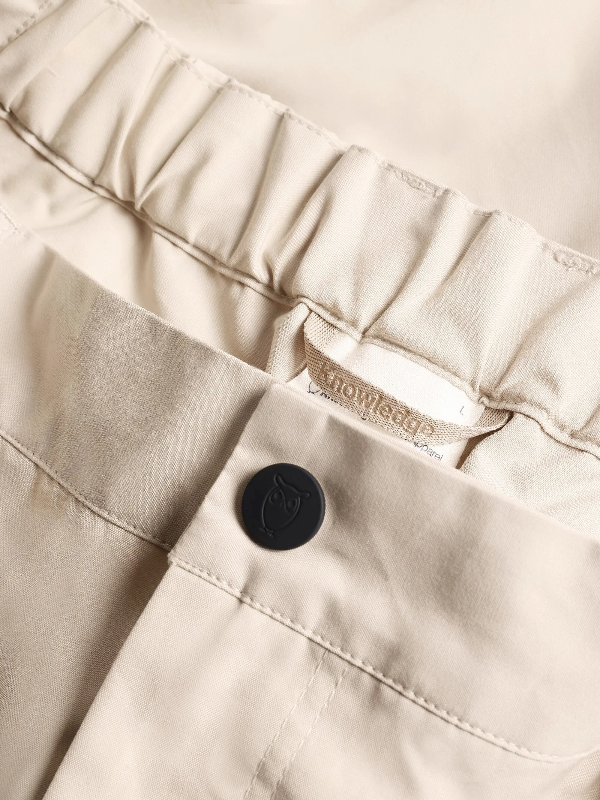Vent Canvas 200 classic shorts - GOTS/vegan - Light feather gray Knowledge Cotton