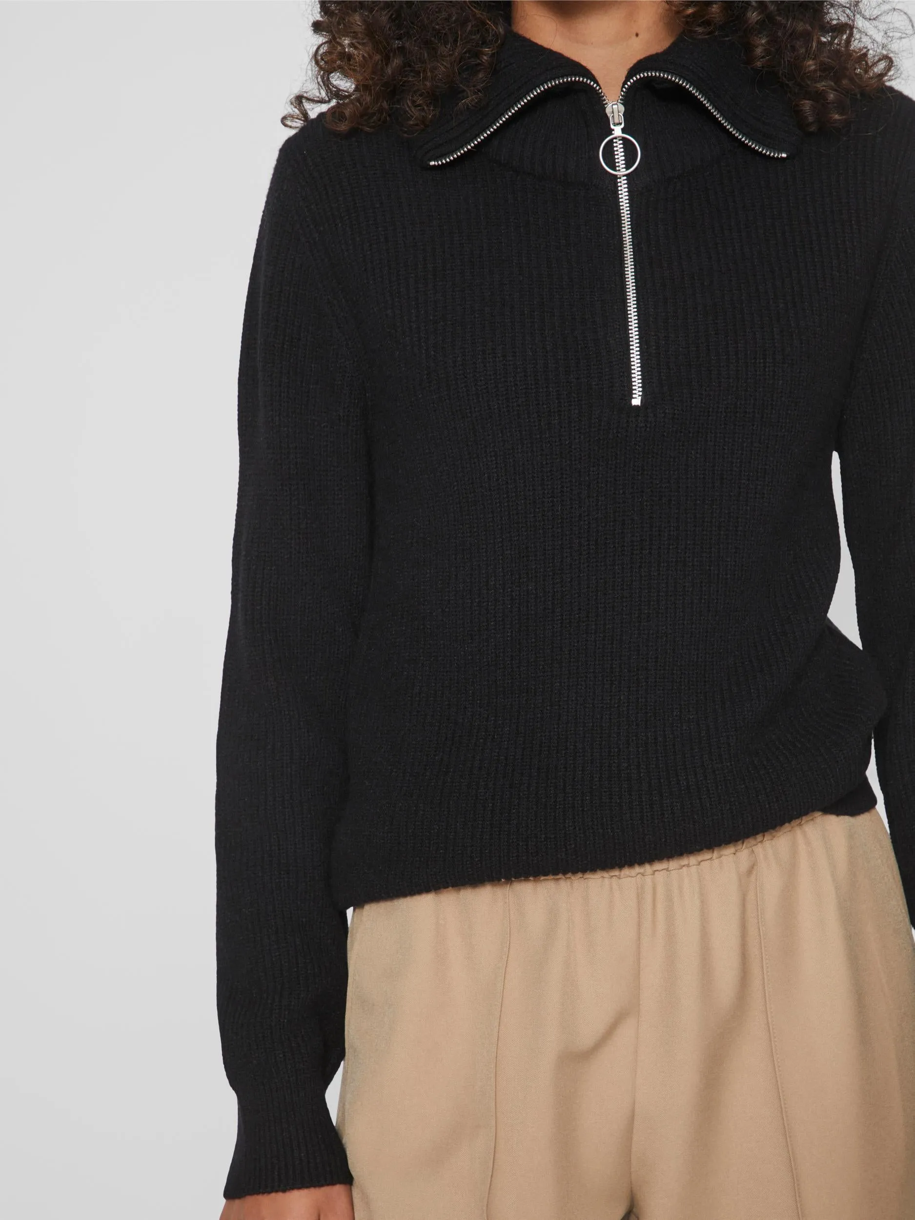 VERONICA ZIP JUMPER (BLACK)
