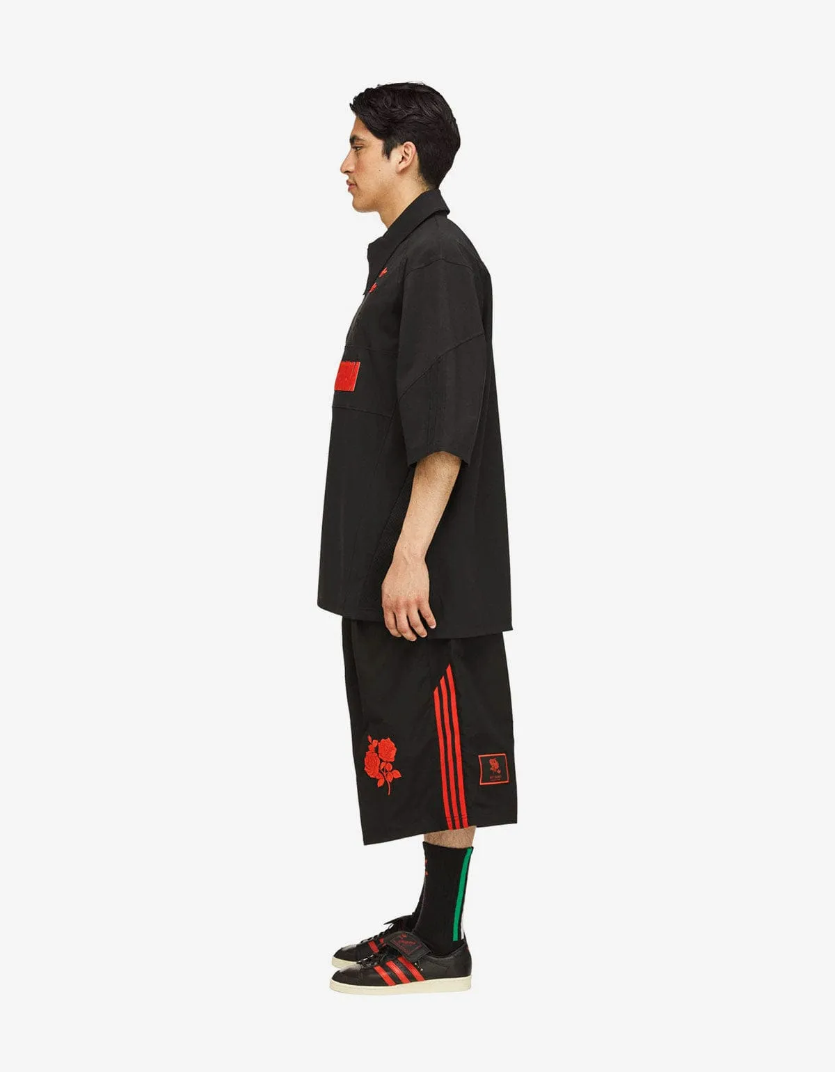 Willy Chavarria x Adidas Black Logo Long Shorts