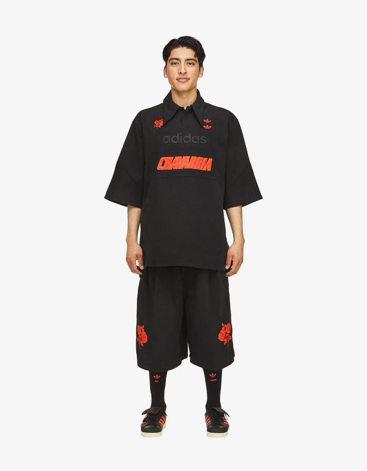 Willy Chavarria x Adidas Black Logo Long Shorts
