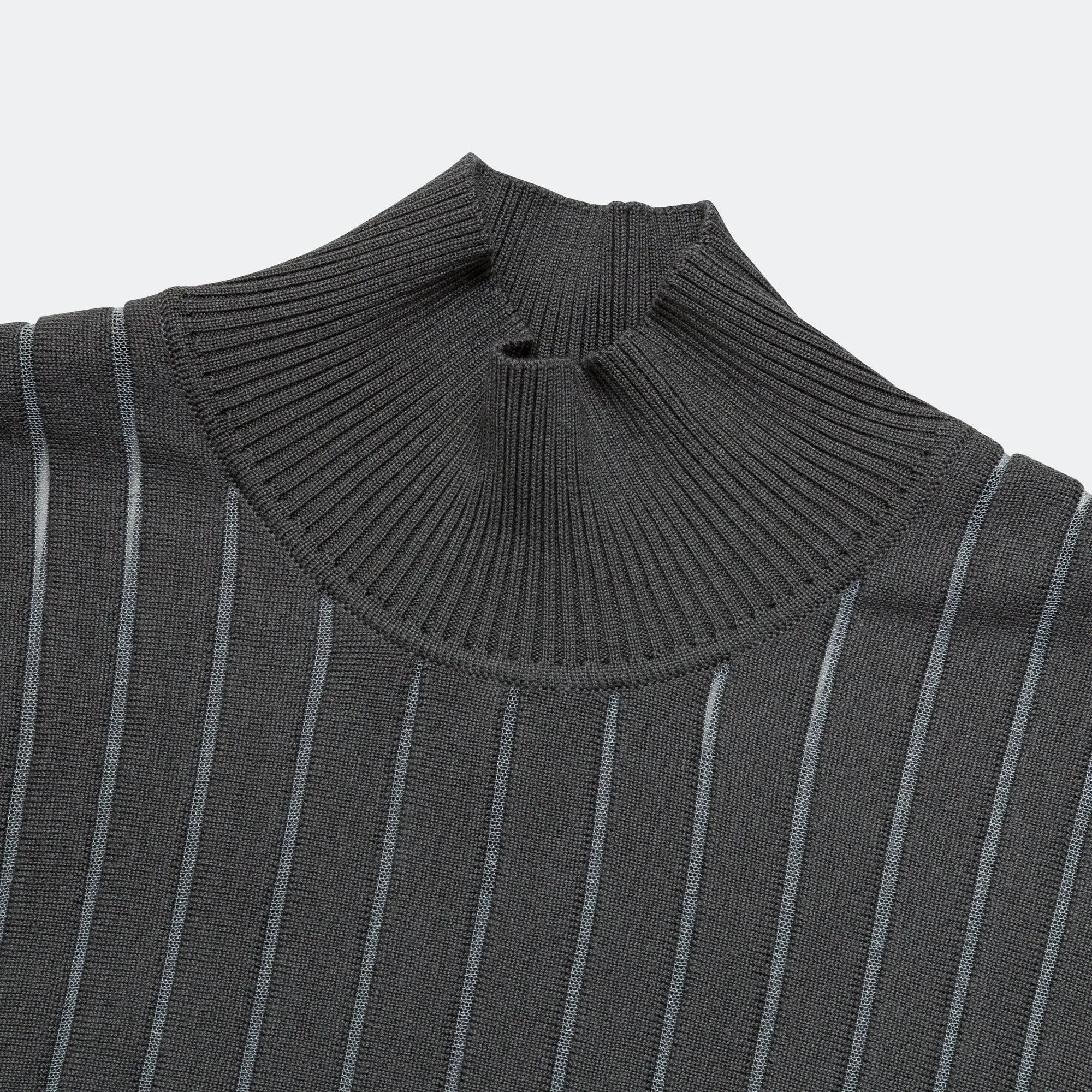 Womens ESC Knit Sweater - Midnight Fog/Clear