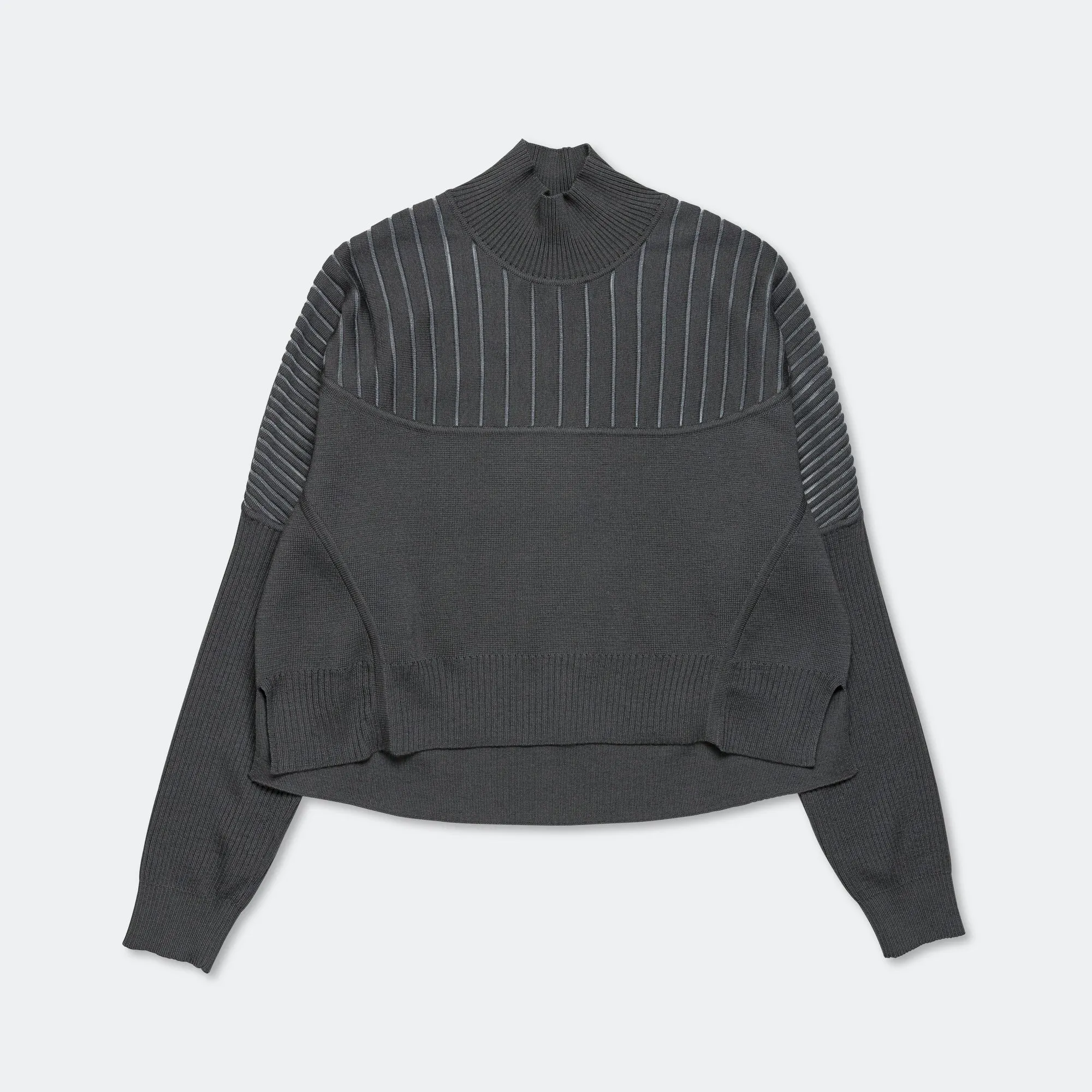 Womens ESC Knit Sweater - Midnight Fog/Clear