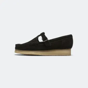 Womens Wallabee T Bar - Black Suede