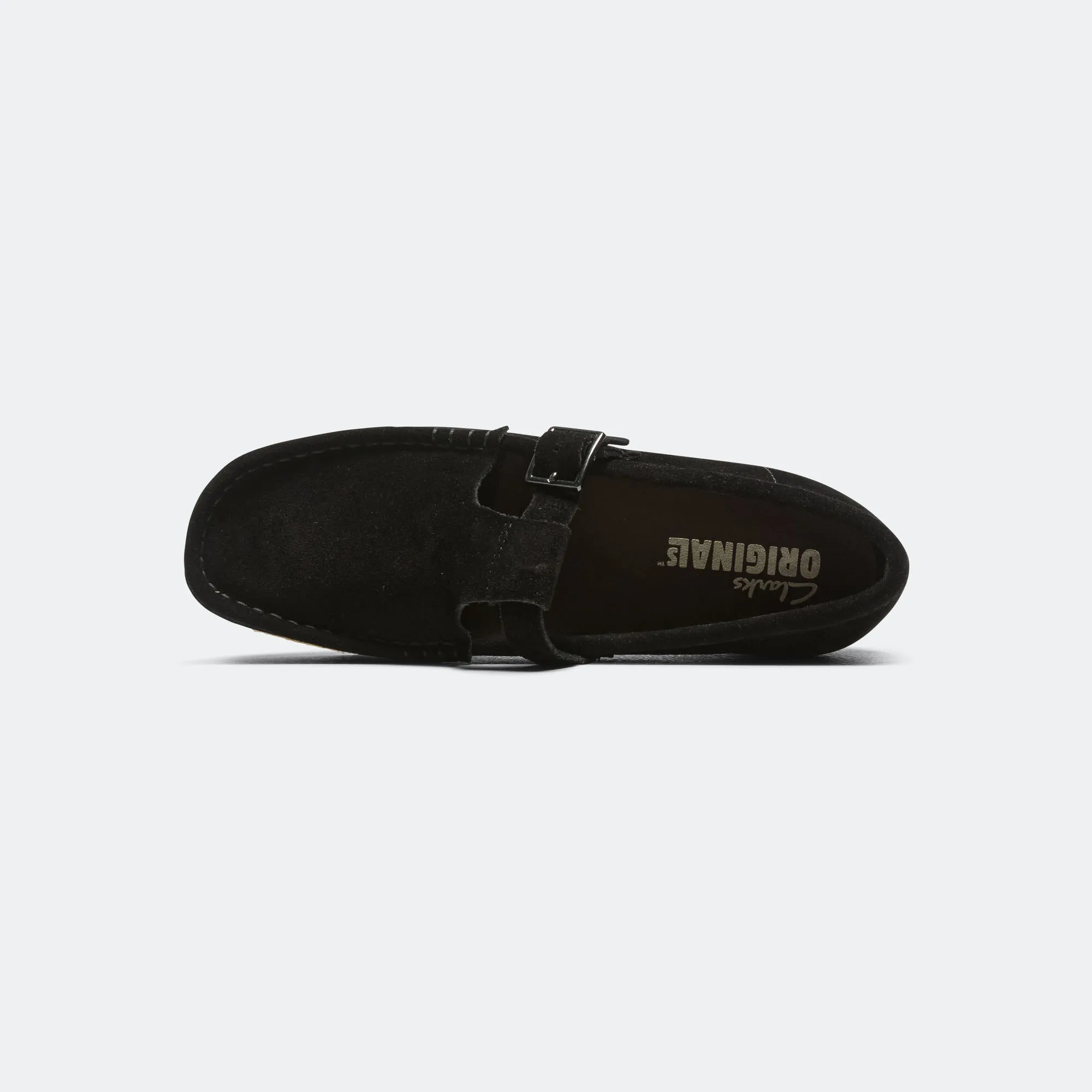 Womens Wallabee T Bar - Black Suede